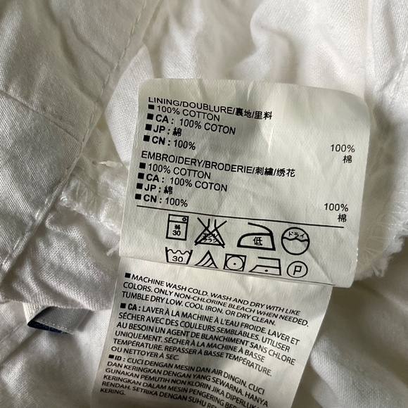 Women's Old Navy Sz 10 Solid White Eyelet Knee Length Skirt NWT - Picture 5 of 9